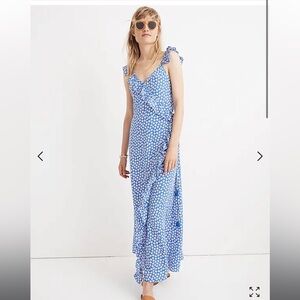 Madewell Ruffled Wrap Maxi Dress in Mini Daisy